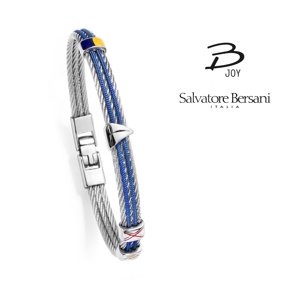 Salvatore Bersani B JOY Marine Bracelet — Sailboat | Blue Cord