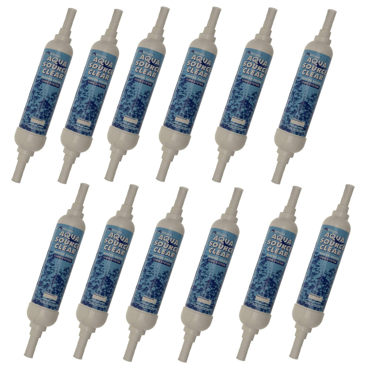 Whale WF1530 Aqua source Clear Water Filter 15mm for Caravan Motorhome Boats - 12 Pack