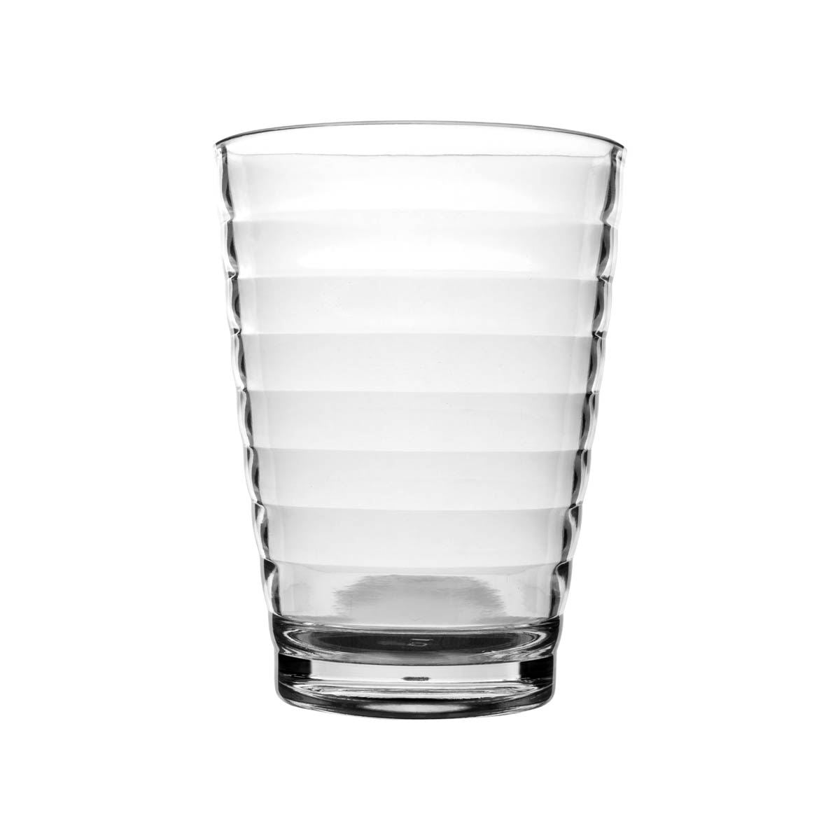 Bo-Camp Lemonade Glass Polycarbonate Ribbed 350 ml
