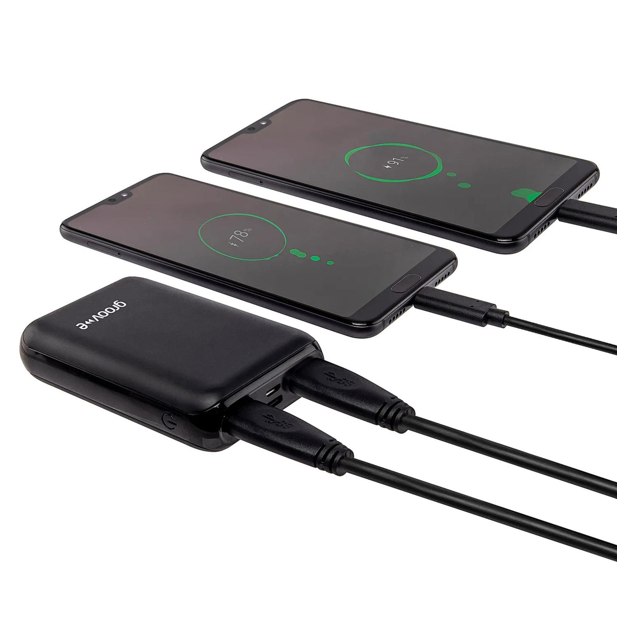 Groov-e GVCH10000BK Portable Power Charger 10000mAh Powerbank - Black