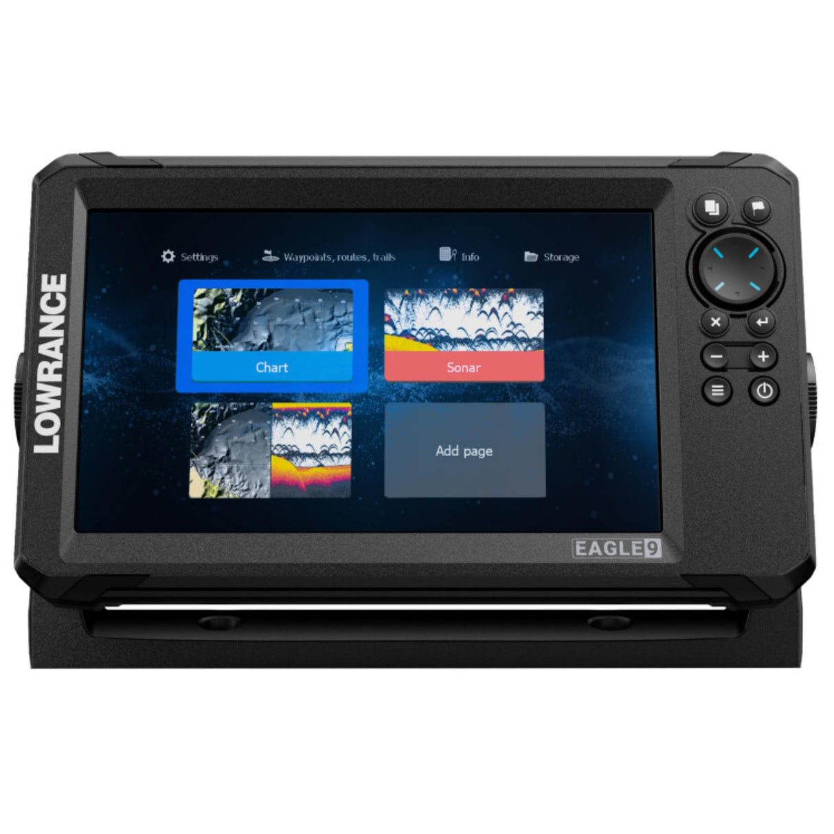 Lowrance Eagle 9 Fishfinder/ Chartplotter Only - Pre-loaded Worldwide Basemap, No Transducer