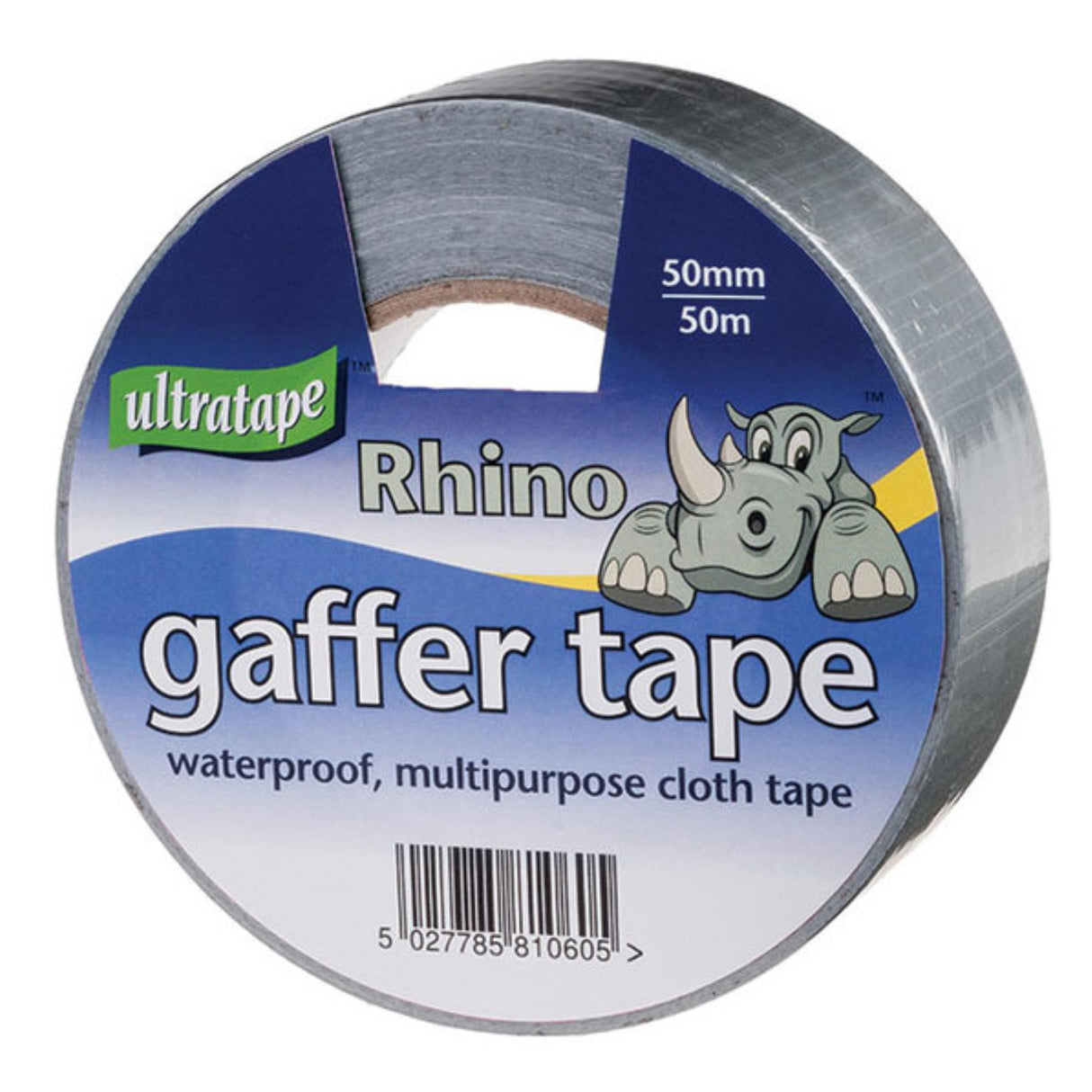 Ultratape Rhino 50m Gaffa Cloth Tape 50mm Silver - PROTEUS MARINE STORE