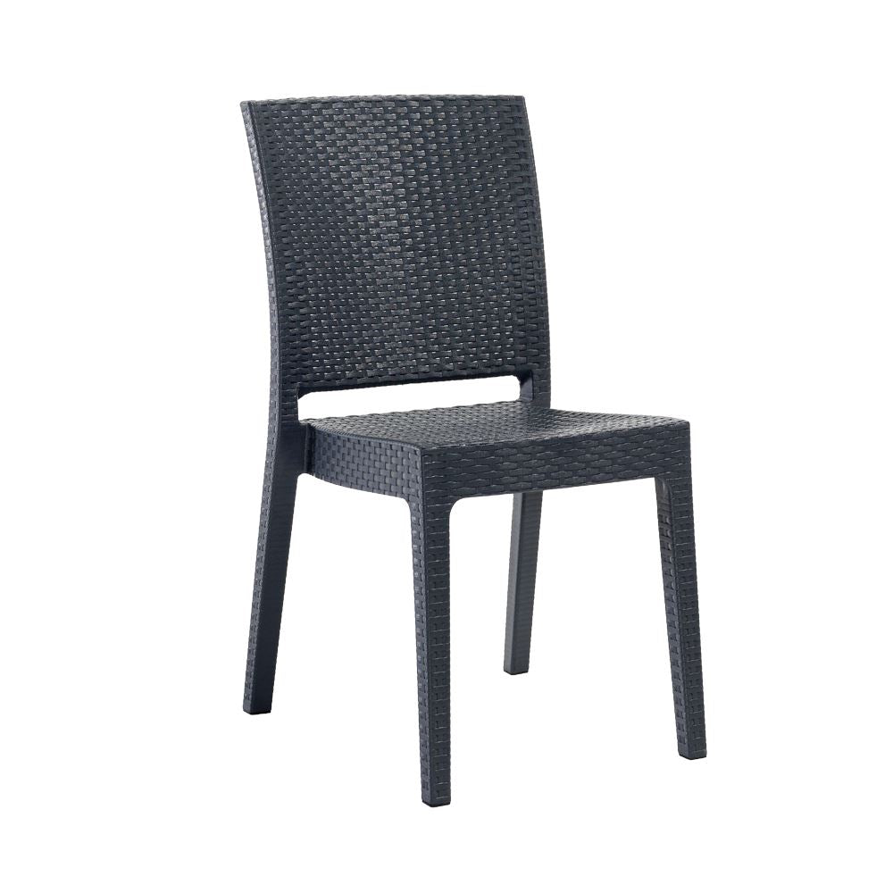 Tabilo Canterbury Rattan Style Polypropylene Side Chair (Stackable)