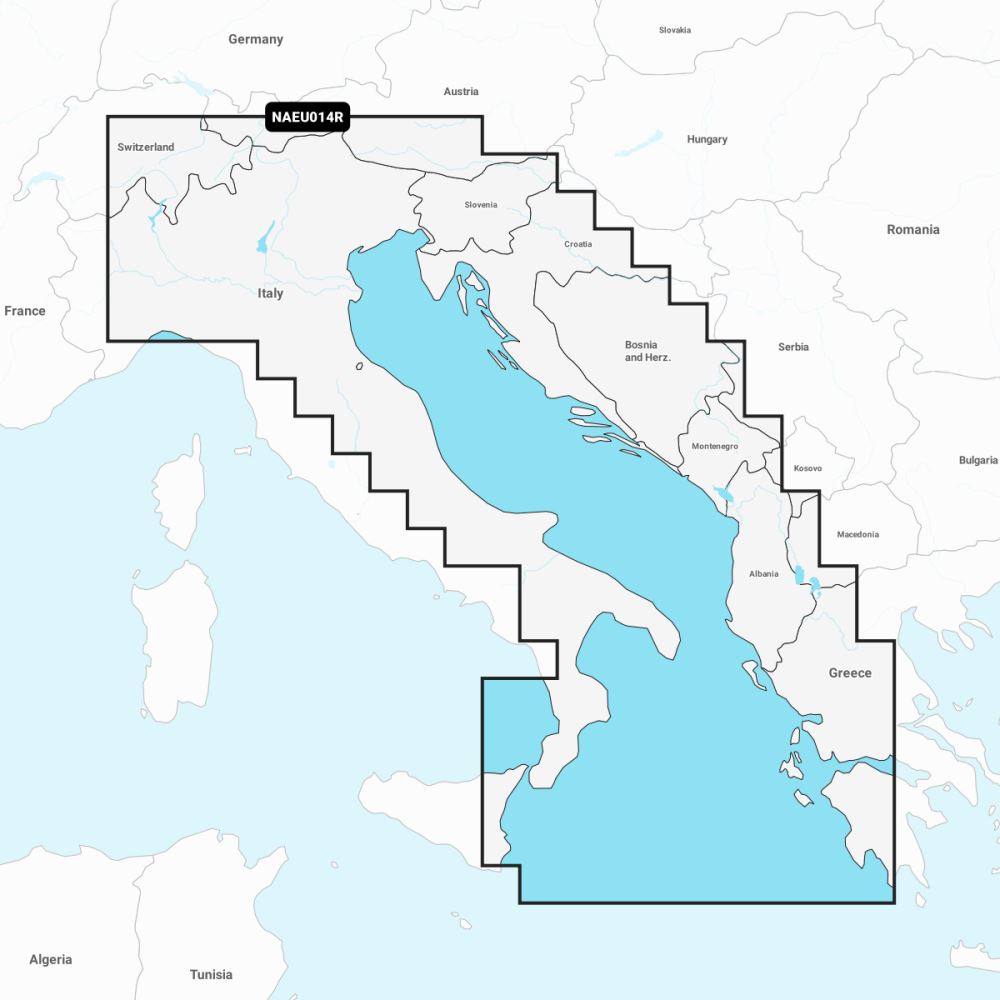 Navionics+ Regular Chart: EU014R -  Italy, Adriatic Sea - PROTEUS MARINE STORE