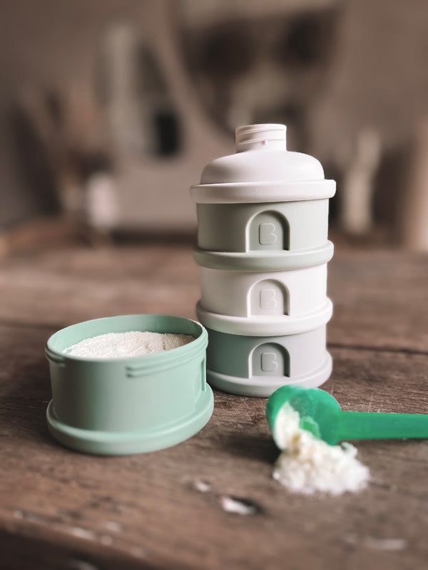 Béaba Snack Storage Stacked Formula Milk Container Grey