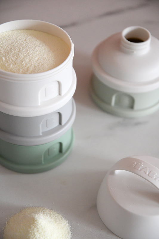 Béaba Snack Storage Stacked Formula Milk Container Grey
