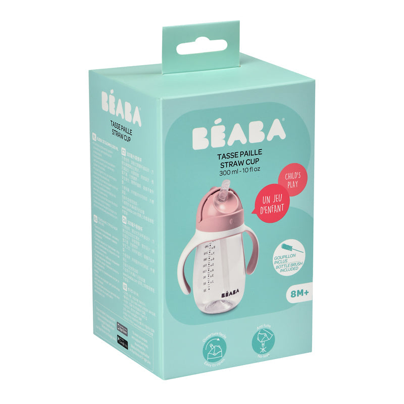 Béaba Tritan Straw Cup Pink 300ml