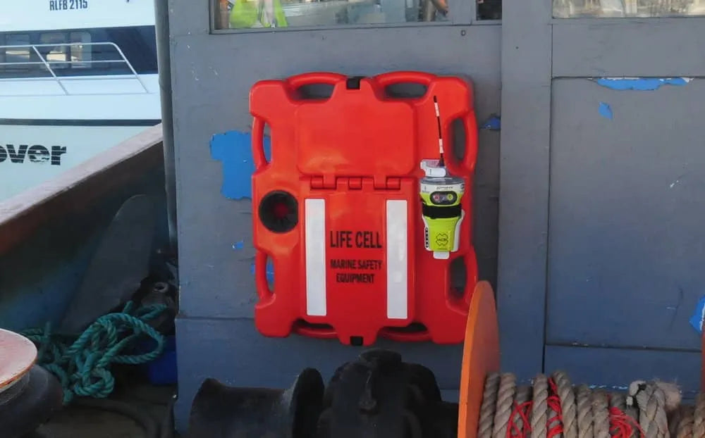 Life Cell The Crewman Emergency Pod Grab Case Flotation Device for up to 8 People - Orange - PROTEUS MARINE STORE