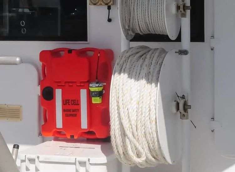 Life Cell The Crewman Emergency Pod Grab Case Flotation Device for up to 8 People - Orange - PROTEUS MARINE STORE