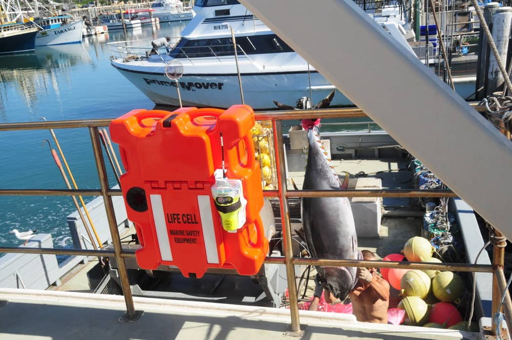 Life Cell The Crewman Emergency Pod Grab Case Flotation Device for up to 8 People - Orange - PROTEUS MARINE STORE