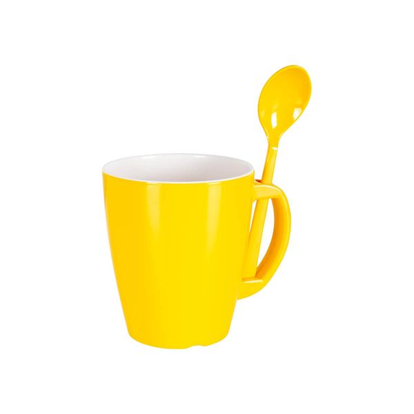 Gimex Colour Line Mug With Spoon Rainbow 390ml 4 Pieces