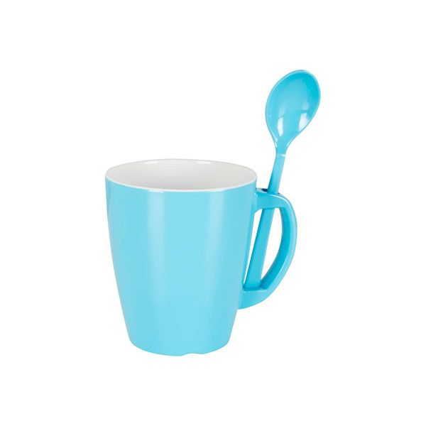 Gimex Colour Line Mug With Spoon Rainbow 390ml 4 Pieces