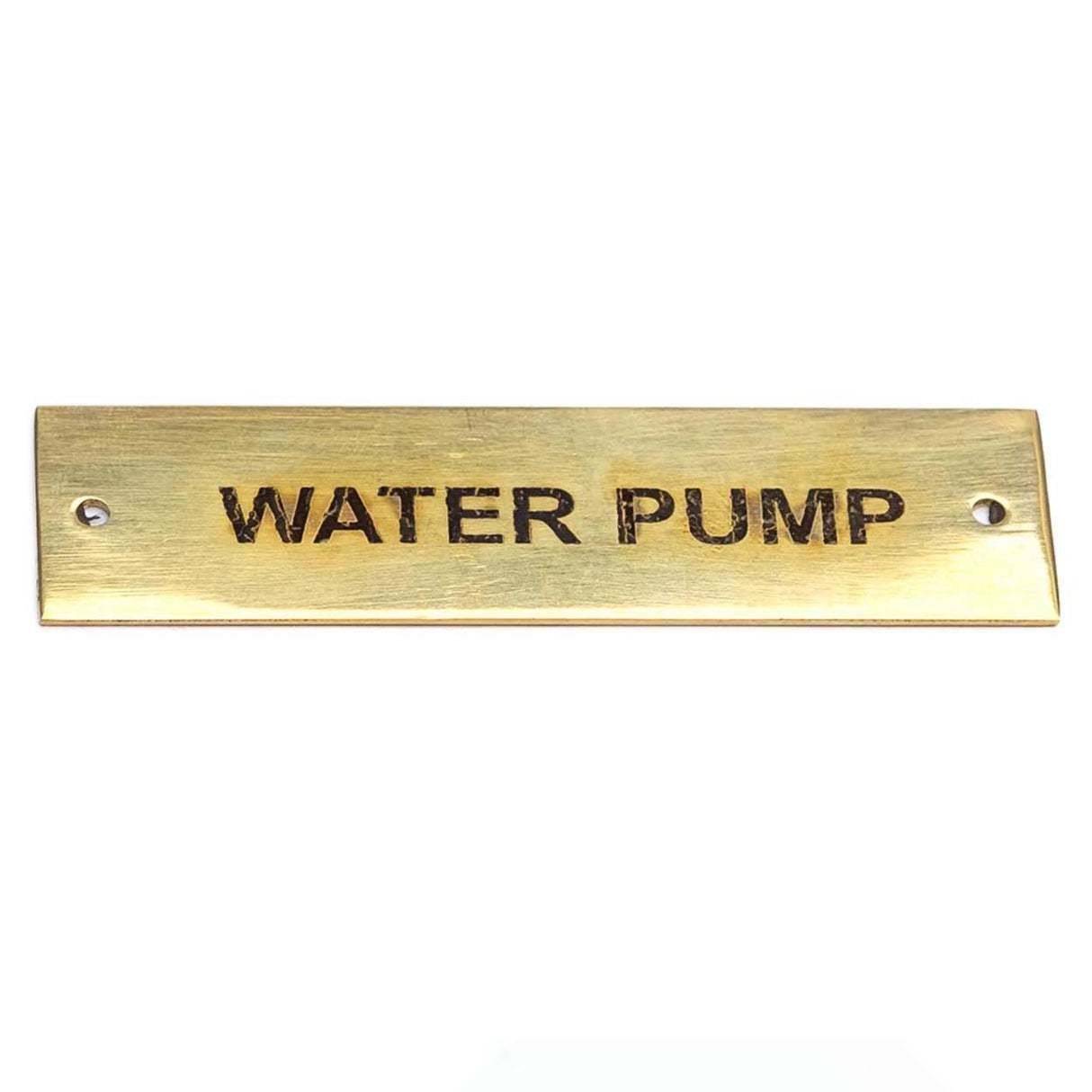 AG SP Water Pump Label Brass 75 x 19mm