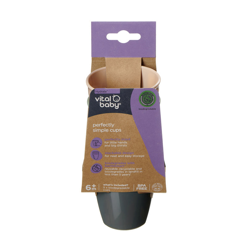 Vital Baby Hydrate Perfectly Simple Cups 5Pk