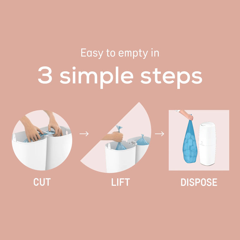 Angelcare Classic XL Nappy Bin Starter With 4 Pk Refills