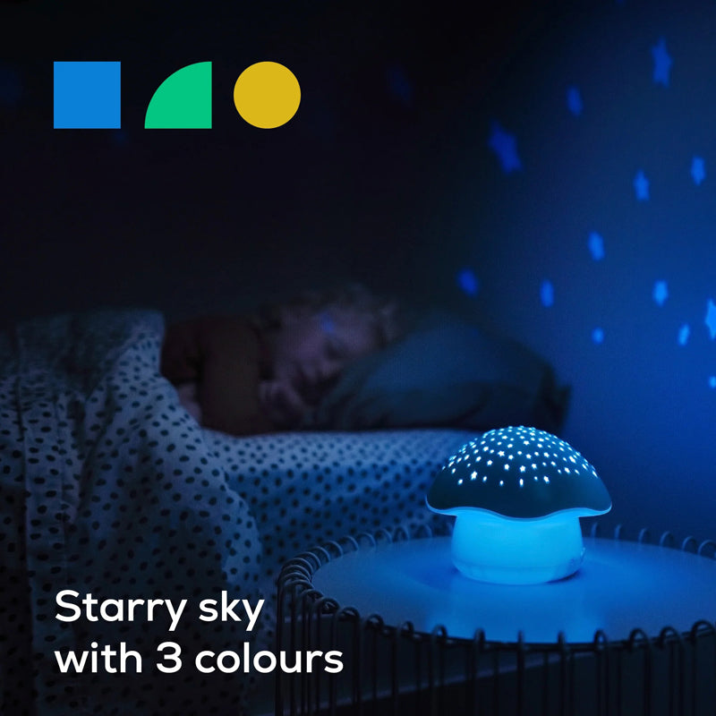 Pabobo by Angelcare Mushroom Musical Stars Projector - Blue