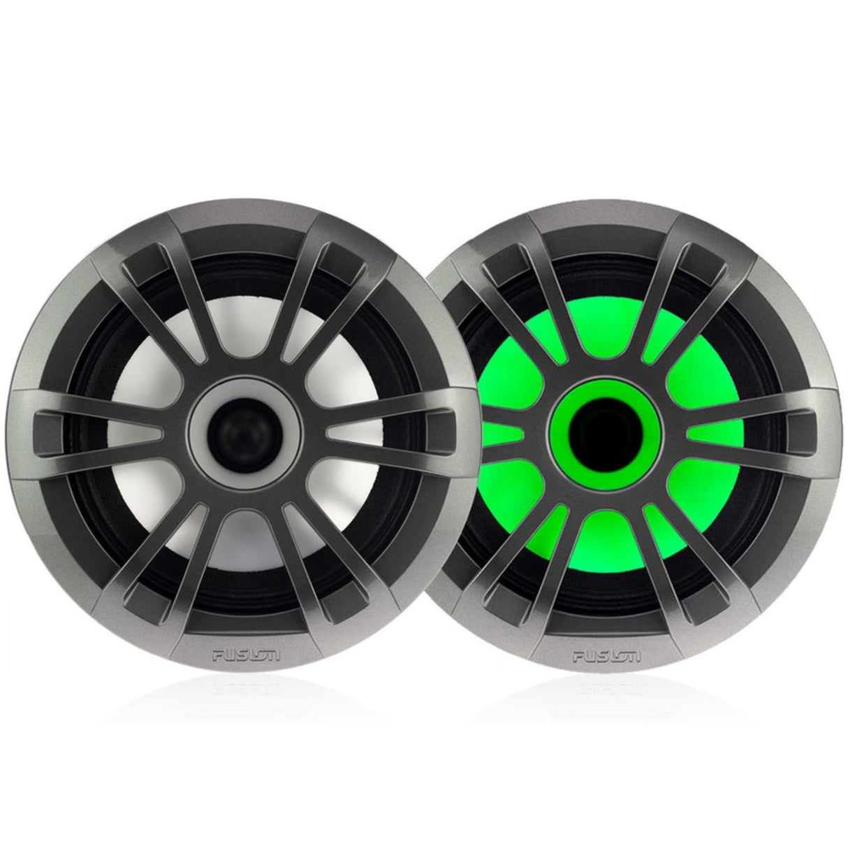 Fusion EL-FL651SPG 6.5" LED Shallow Mount Speakers 80W - Sports Grey - PROTEUS MARINE STORE