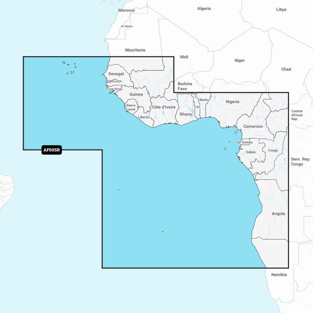 Garmin Navionics + Chart: AF005R - Africa, West - PROTEUS MARINE STORE