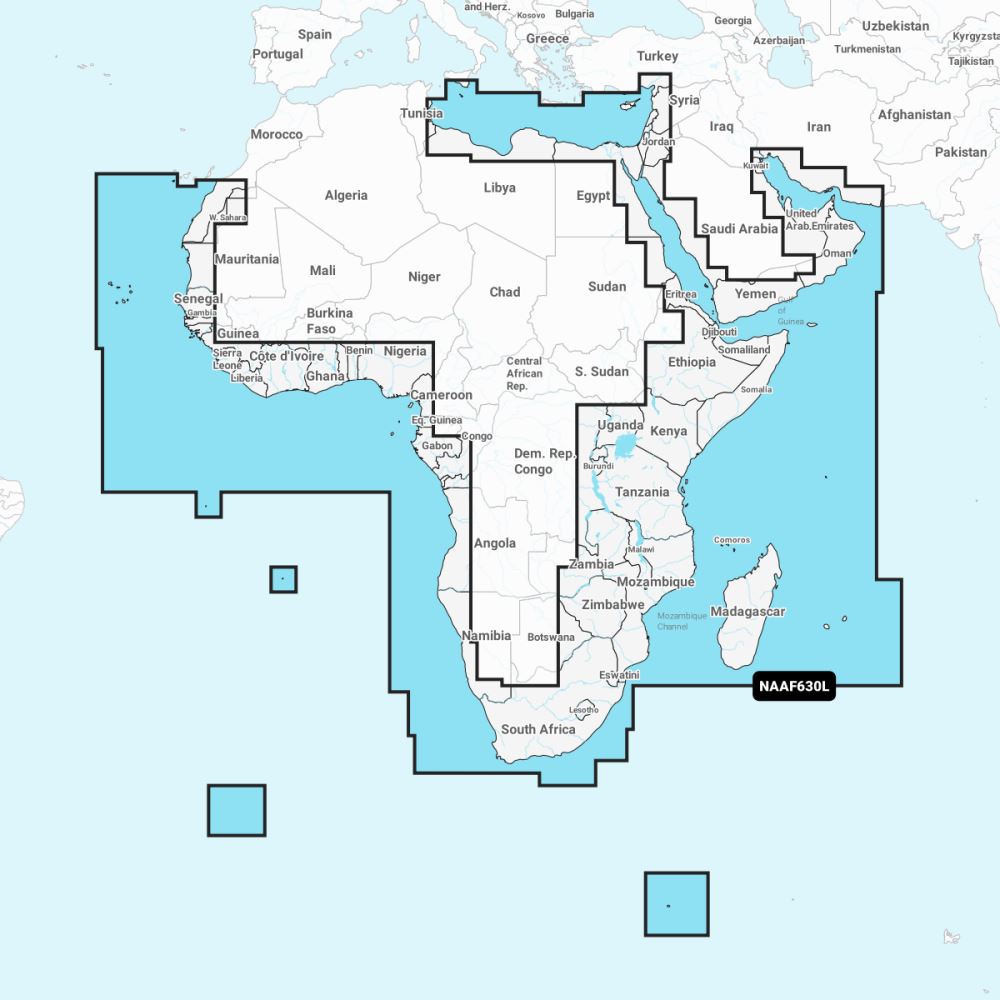 Navionics+ Large Chart: AF630L -  Africa & Middle East - PROTEUS MARINE STORE