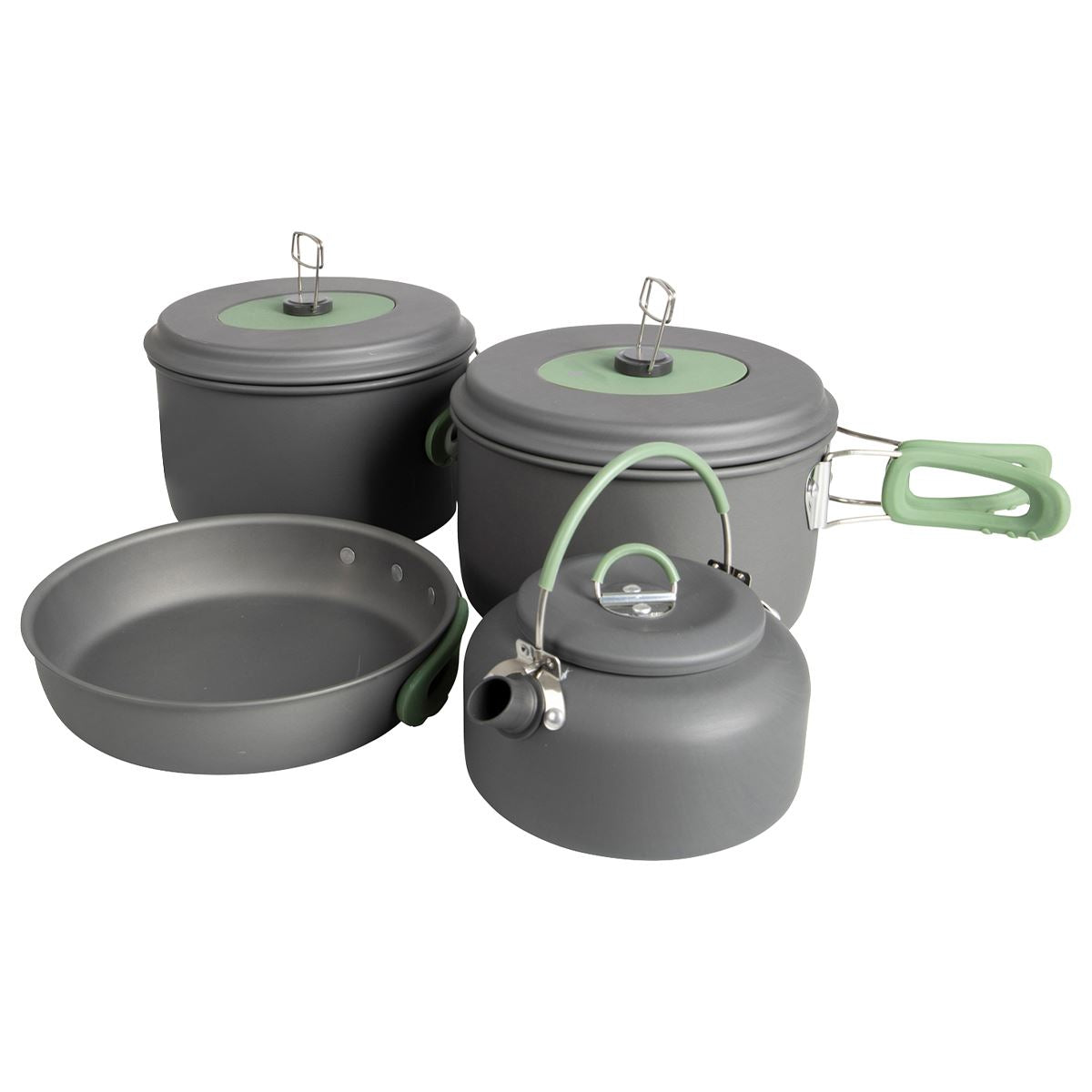 Bo-Camp Cookware Set Explorer 4 Pieces with Tea Kettle Aluminium