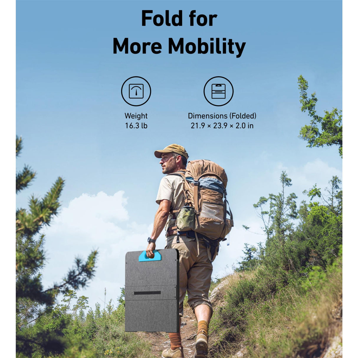 Anker SOLIX PS200 Portable Solar Panel, 200W, MC4 Connector, IP67 Waterproof, Foldable Design for Outdoor Power Stations