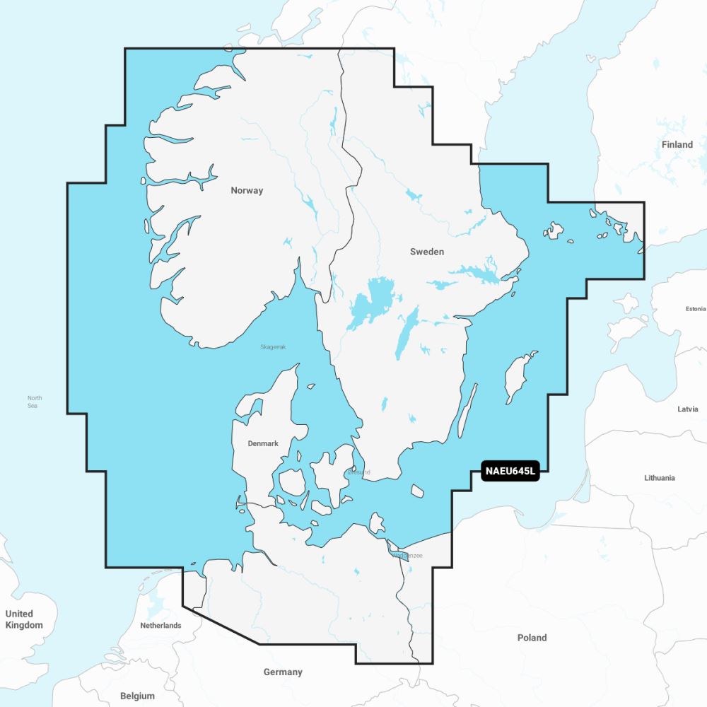 Navionics+ Large Chart: EU645L -  Skagerrak & Kattegat - PROTEUS MARINE STORE