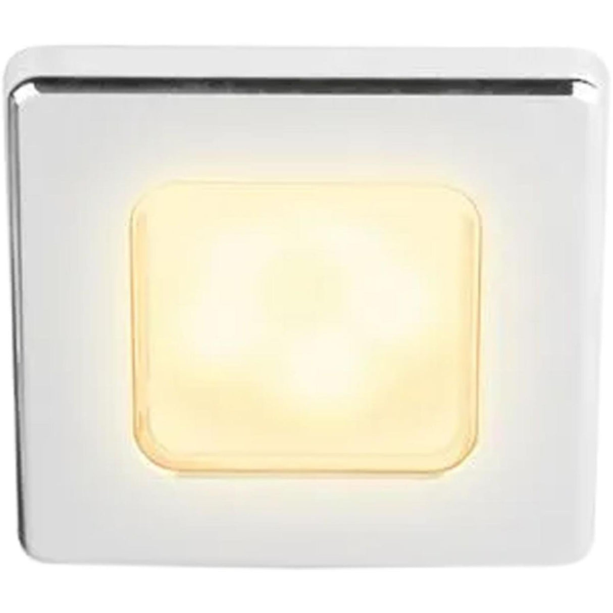 Hella EuroLED 75 Square Down Light in Chrome (12V / Warm White)