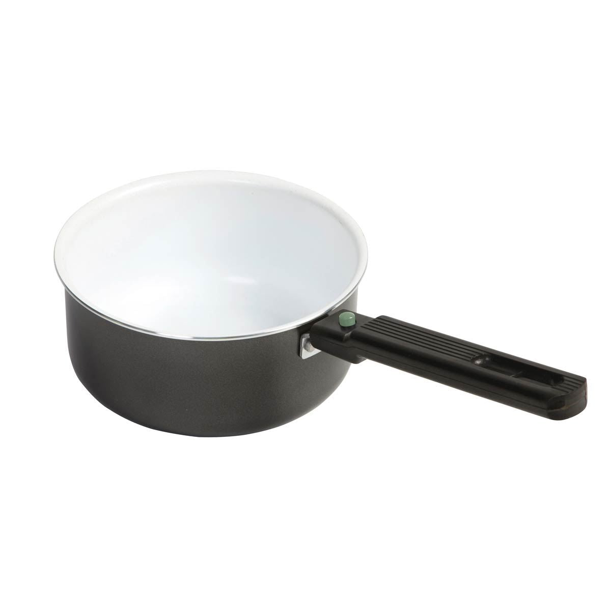 Bo-Camp Sauce Pan Sprint Removable Handle Blk/White Dia 16cm