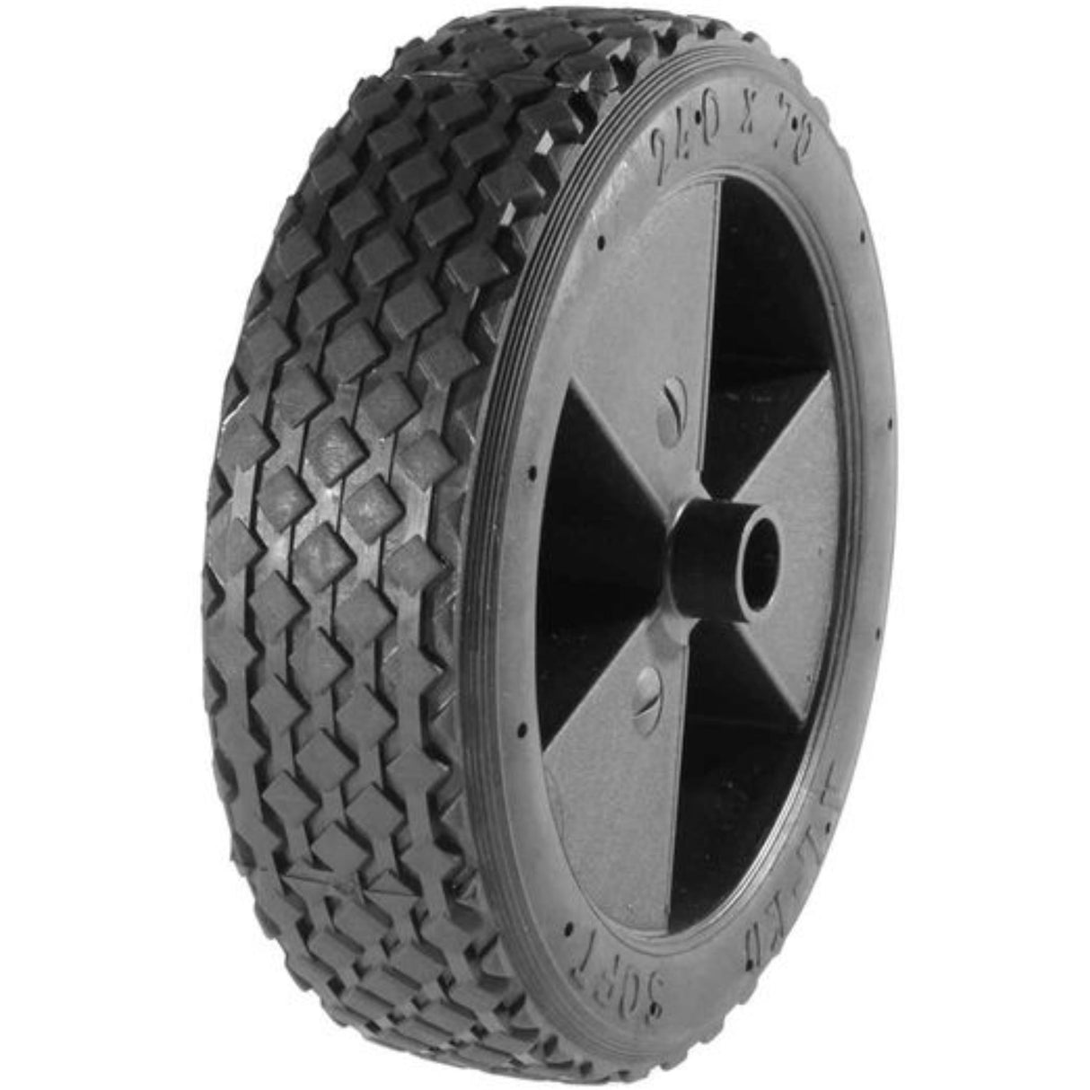 AL-KO Jockey Wheel Spare 240 x 70mm Soft Rubber Wheel with Plastic Rim