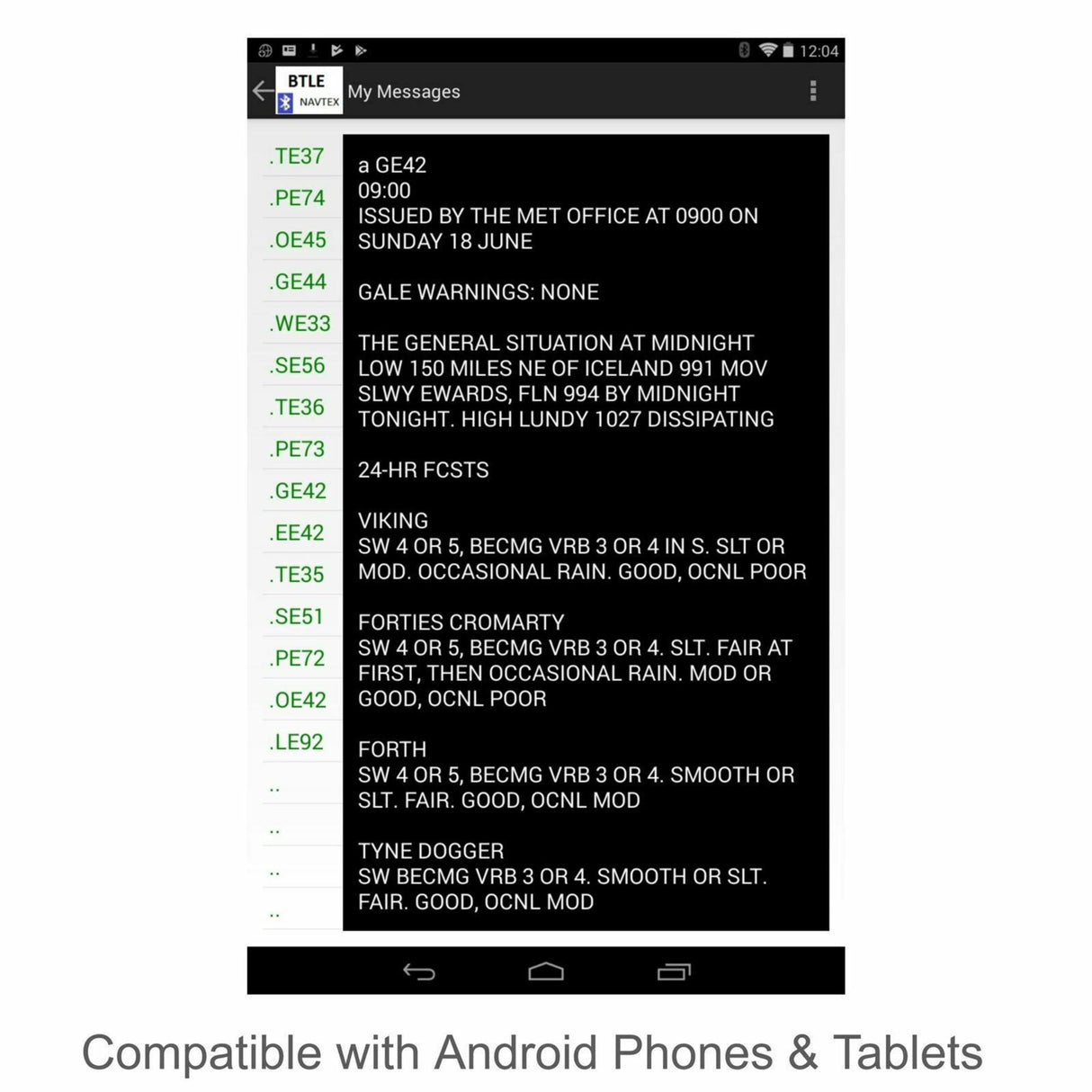 NASA Marine BT3 Bluetooth Navtex Receiver with H Vector Antenna & 7m Cable - 12v
