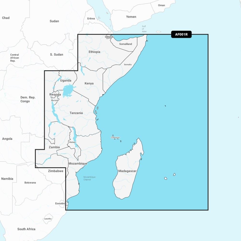 Garmin Navionics + Chart: AF001R - Africa, East - PROTEUS MARINE STORE