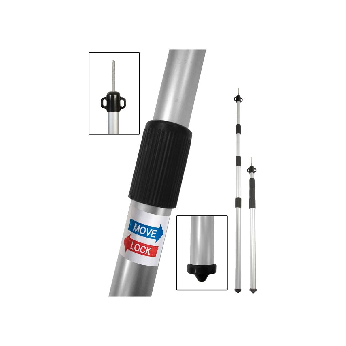 Bo-Camp Tarpaulin/Tent Pole 4 Parts 102-230cm