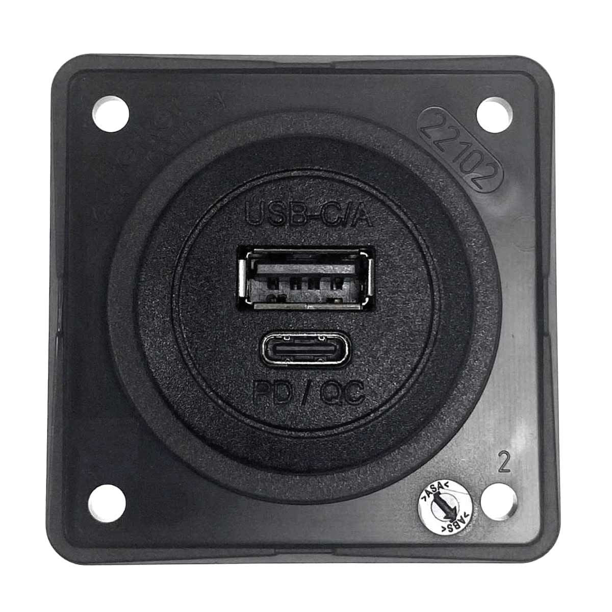 Berker Twin USB Type A and C Charging Socket