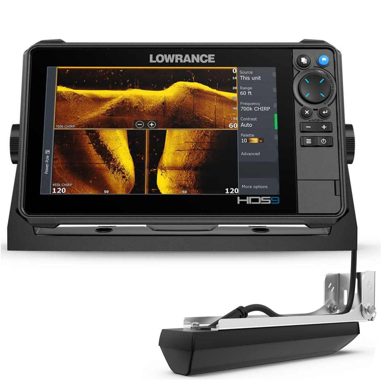 Lowrance HDS 9 Pro Fishfinder Chartplotter with Active Imaging HD 3-in-1 Transducer (ROW)