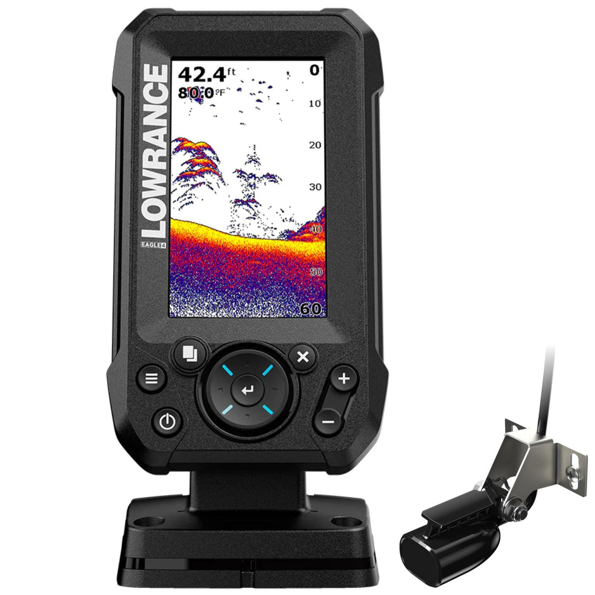 Lowrance Eagle 4x Sonar Fishfinder with Bullet Skimmer Transducer - 000-16110-001