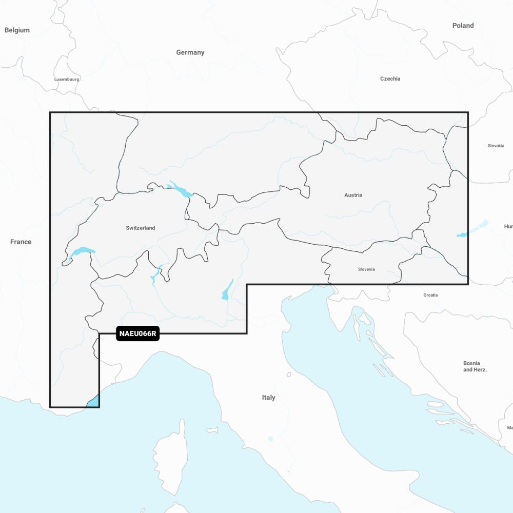 Navionics+ Regular Chart: EU066R -  Alpine, Lakes & Rivers - PROTEUS MARINE STORE