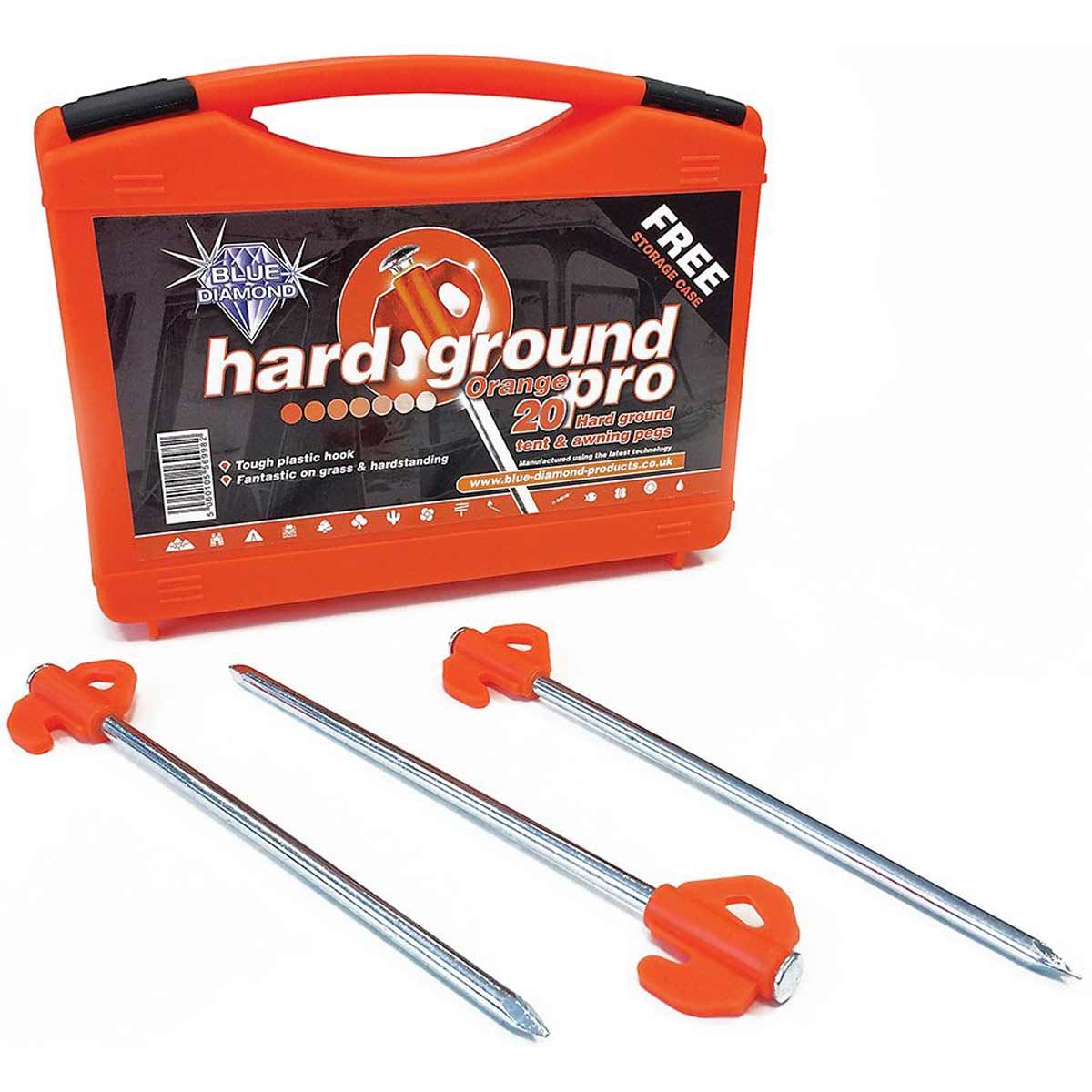 Blue Diamond Hard Ground Pro Tent Pegs Hard Ground Awning - Case Of 20