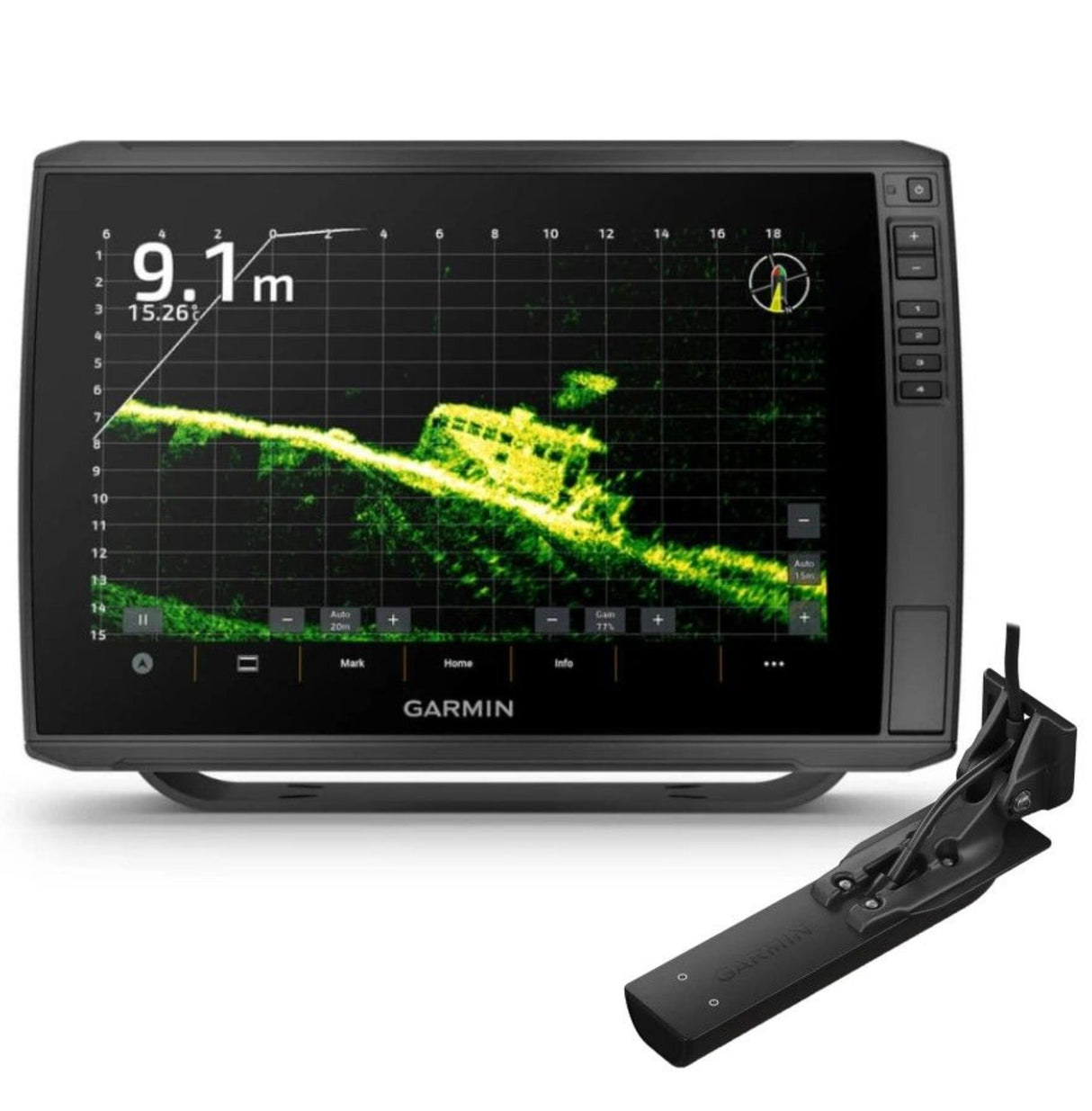 Garmin ECHOMAP Ultra 2 12" Chartplotter 122sv with GT56UHD-TM Transducer, IPX7