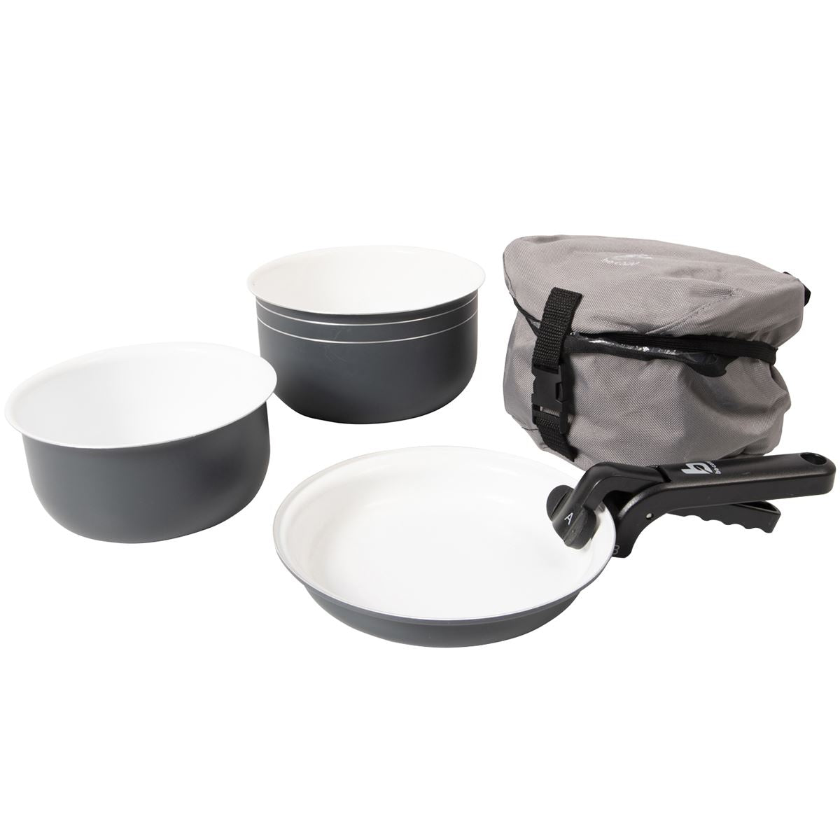 Bo-Camp Cookware Set Trekking 5 Pieces Ceramic Coating Aluminium