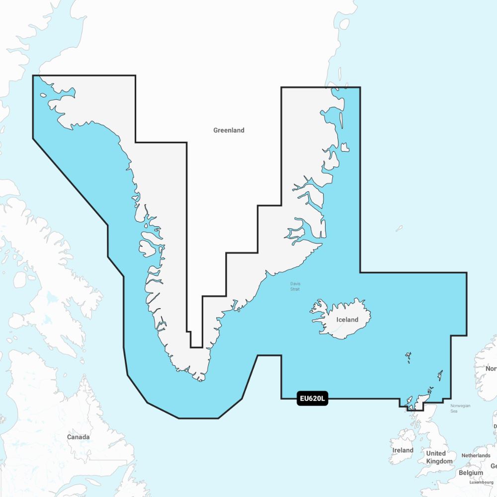 Garmin Navionics+ Chart: EU620L - Greenland & Iceland - PROTEUS MARINE STORE