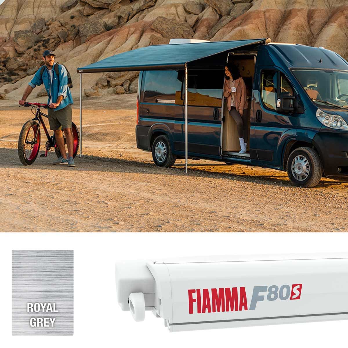 Fiamma F80S 320 Awning Polar White - Royal Grey