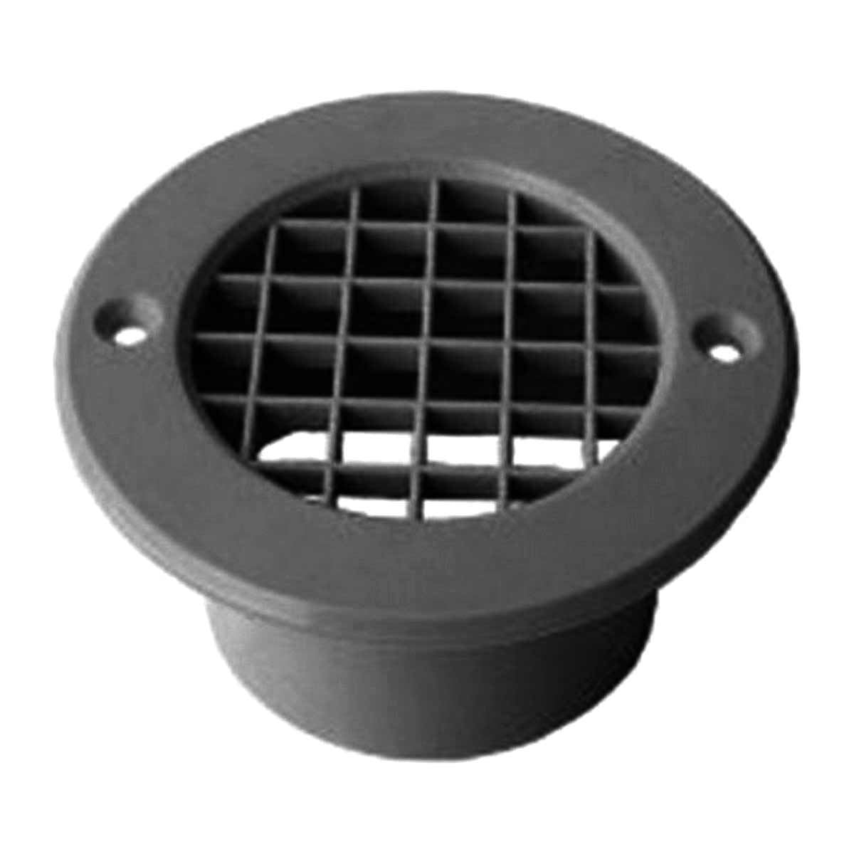 75mm Mesh Floor Vent OD x 35mm Suited for Floors & Gas Drop Vent - Black
