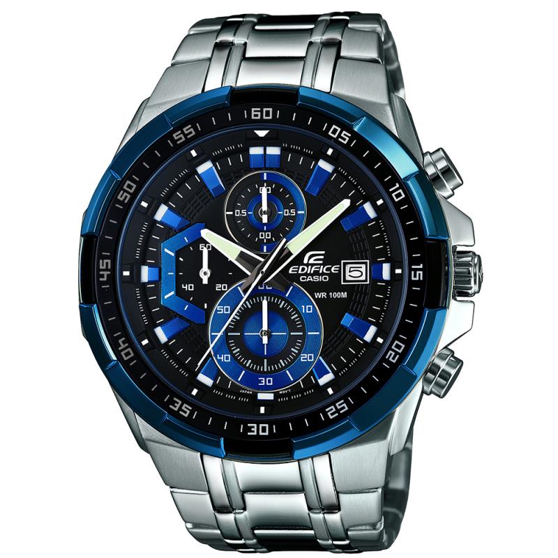 Casio Edifice Mens Chronograph Quartz Watch│With Stainless Steel Bracelet│WR100M