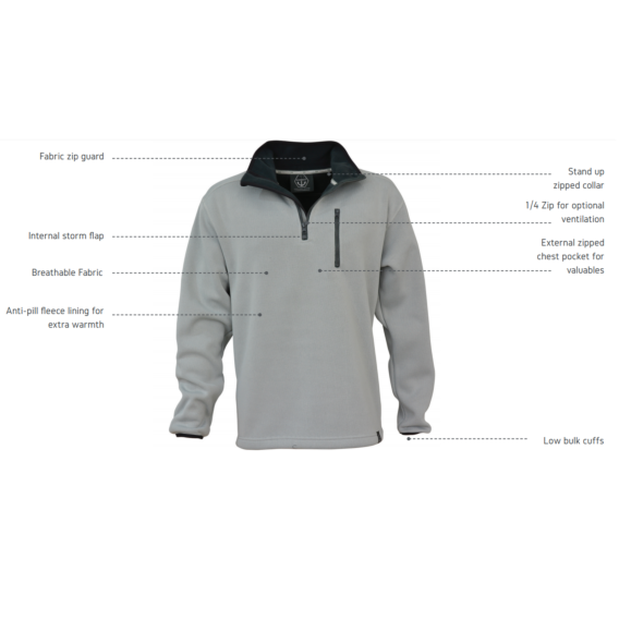 Maindeck Knitted Fleece Light Grey Size L