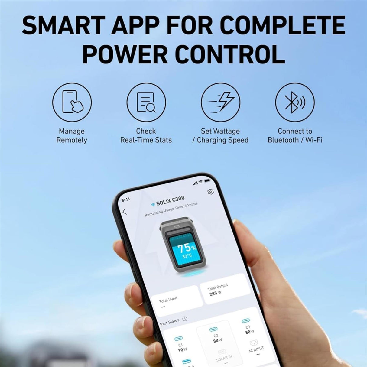 Anker SOLIX C300X Portable Battery Power Station 288Wh - 300W