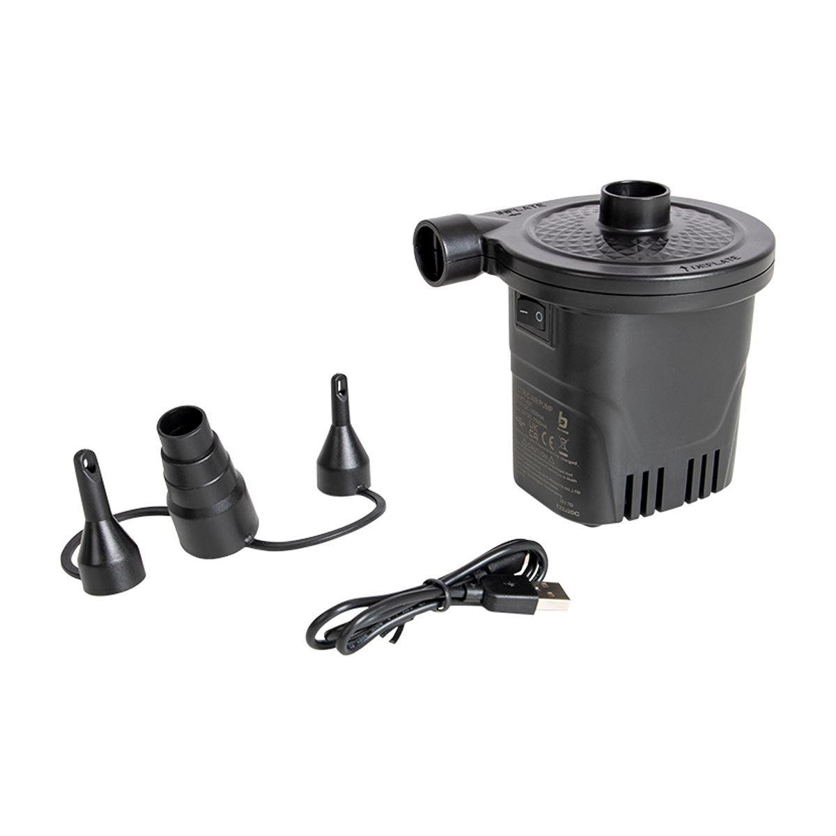 Bo-Camp Electric Pump Rechargeable Usb 250 Litres/Min