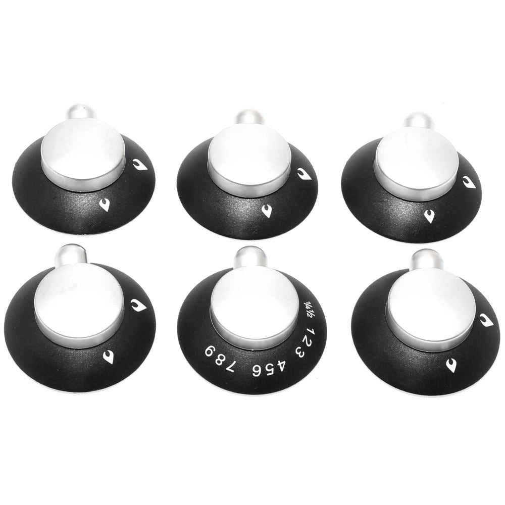 Thetford Enigma Oven, Grill-Hob Control Knob Kit Black & Satin SSPA0903.SA