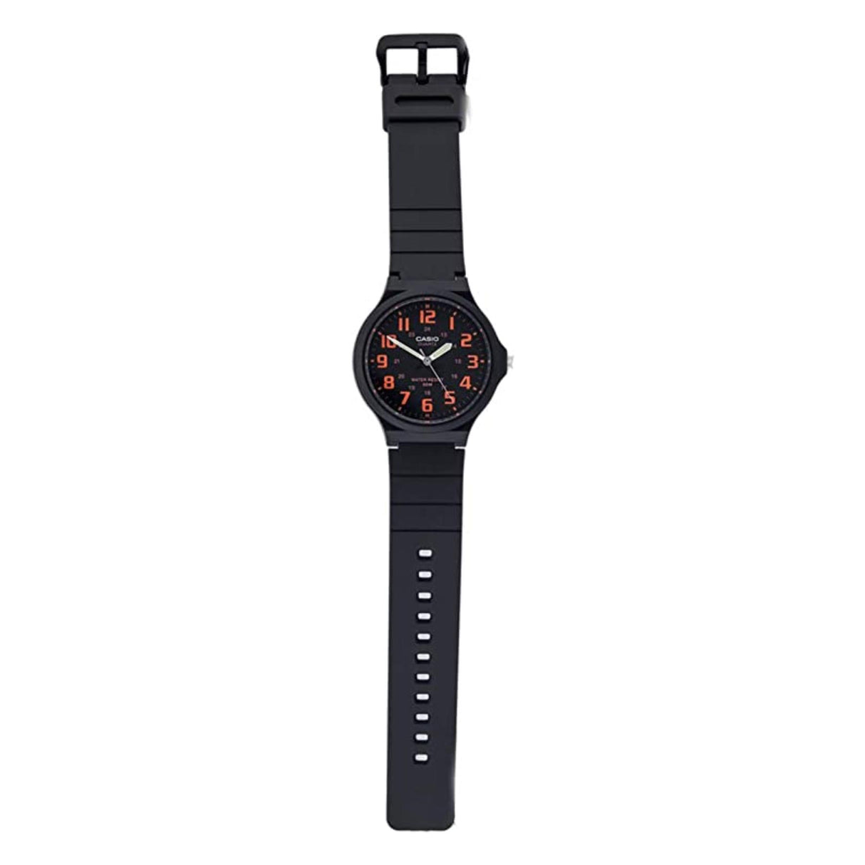 Mens Analogue Watch with Resin Strap - Black