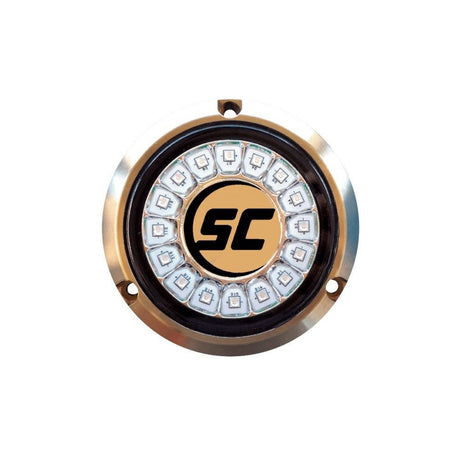 Shadow-Caster SCR-16 Underwater 4" Bronze LED Light - Blue & White - PROTEUS MARINE STORE