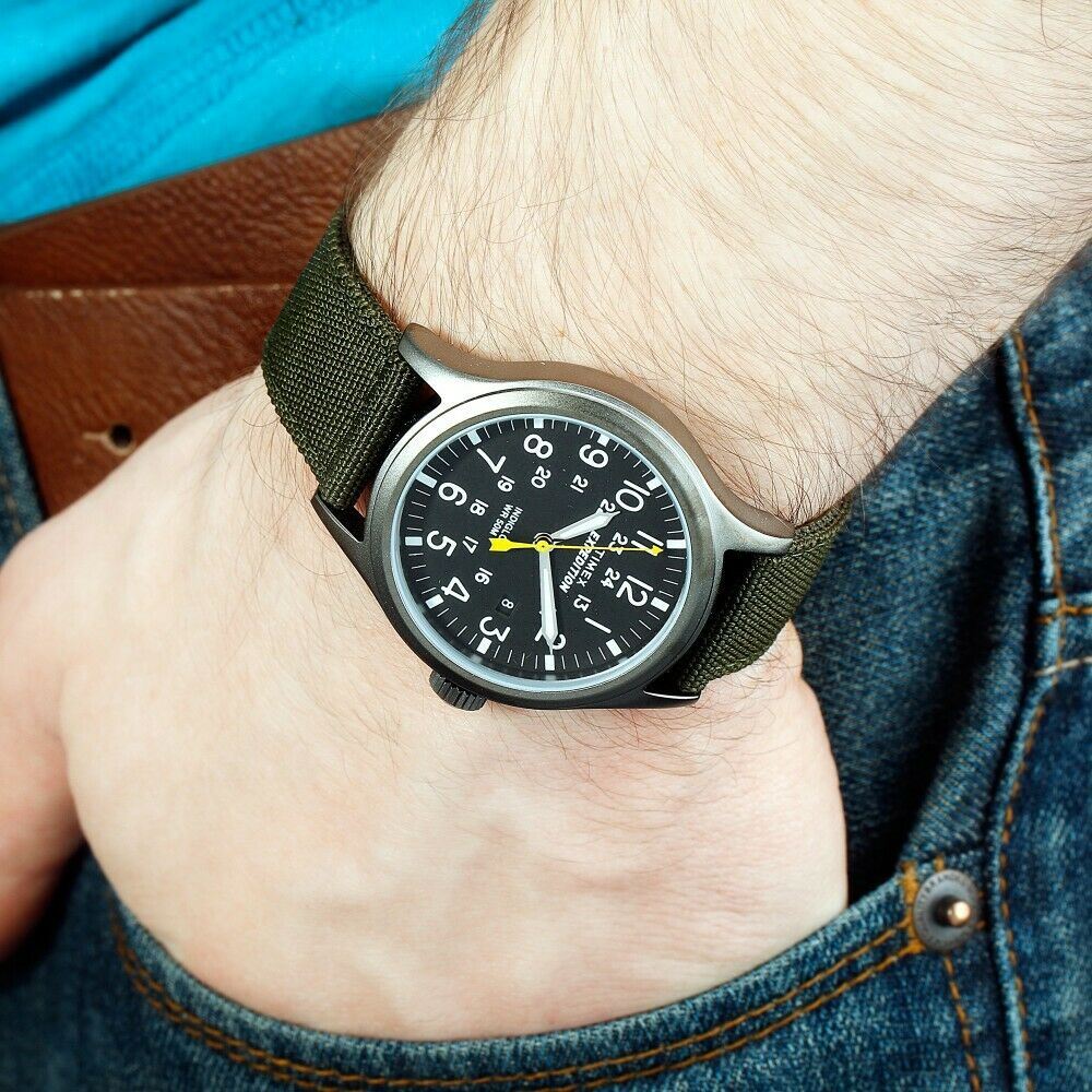 Expedition Scout Watch with Green Nylon Strap